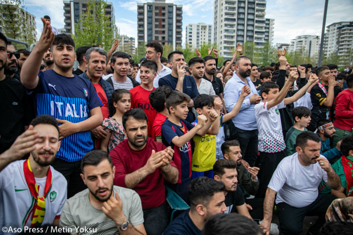 Amedspor'un galibiyet coşkusundan kareler