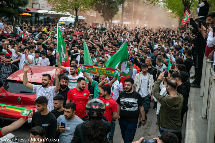 Amedspor'un galibiyet coşkusundan kareler