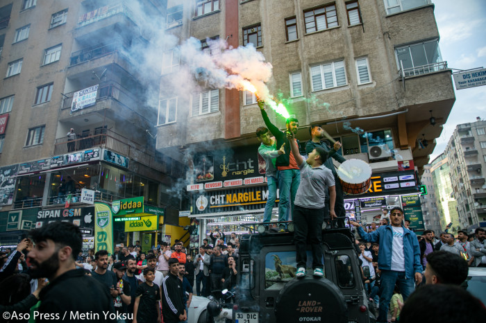 Amedspor'un galibiyet coşkusundan kareler