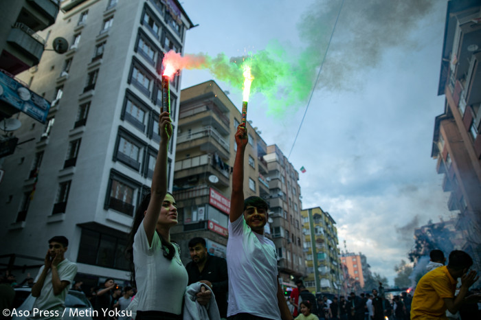 Amedspor'un galibiyet coşkusundan kareler