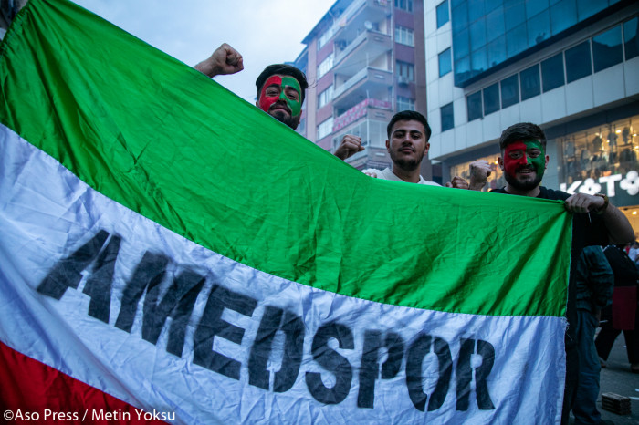 Amedspor'un galibiyet coşkusundan kareler