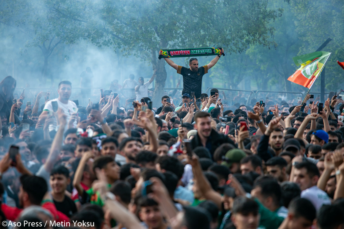 Amedspor'un galibiyet coşkusundan kareler