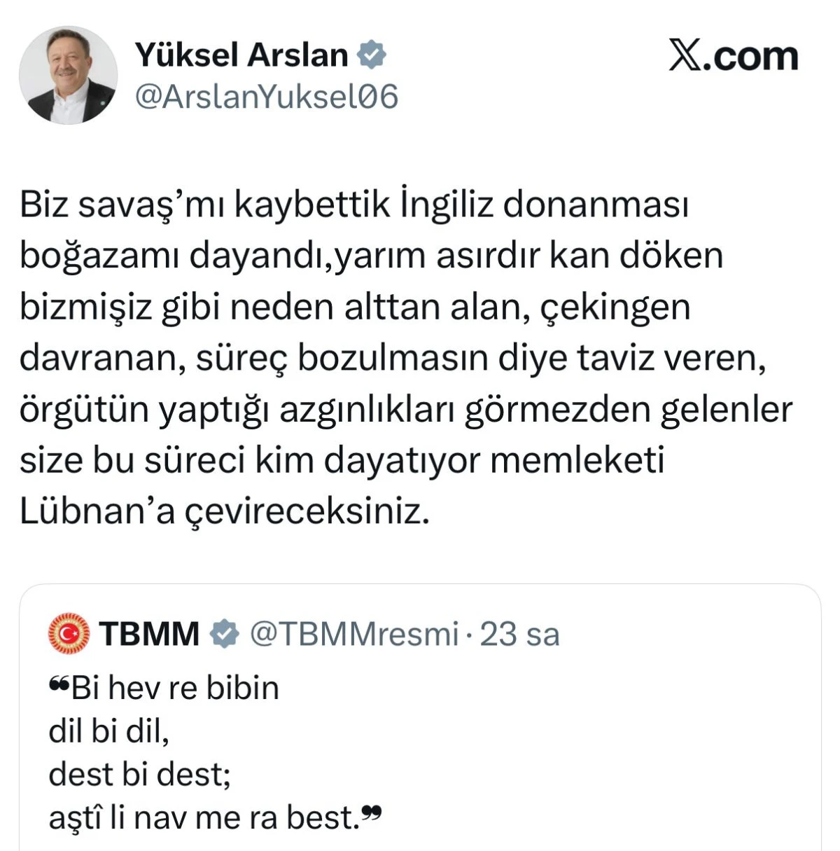 Türkçe bilmeyen İYİ Parti'li vekilin Kürtçe karşıtlığı alay konusu oldu